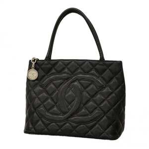 Chanel Medallion Tote Quilted Caviar #255597C14B